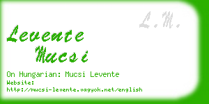 levente mucsi business card